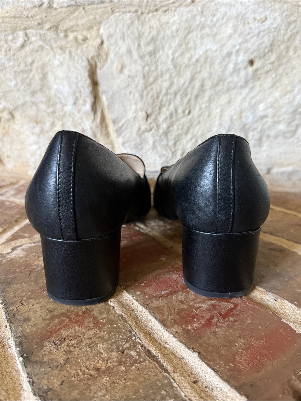 Alex Marie Women's Black Leather Slip-On Loafers - Picture 5 of 7
